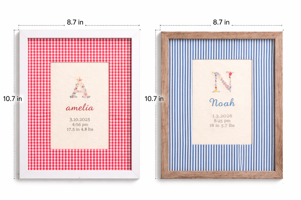 Personalized Floral Birth Frame (Daisy)