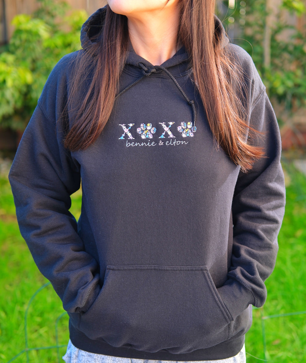 Floral XOXO Paw Custom Sweatshirts